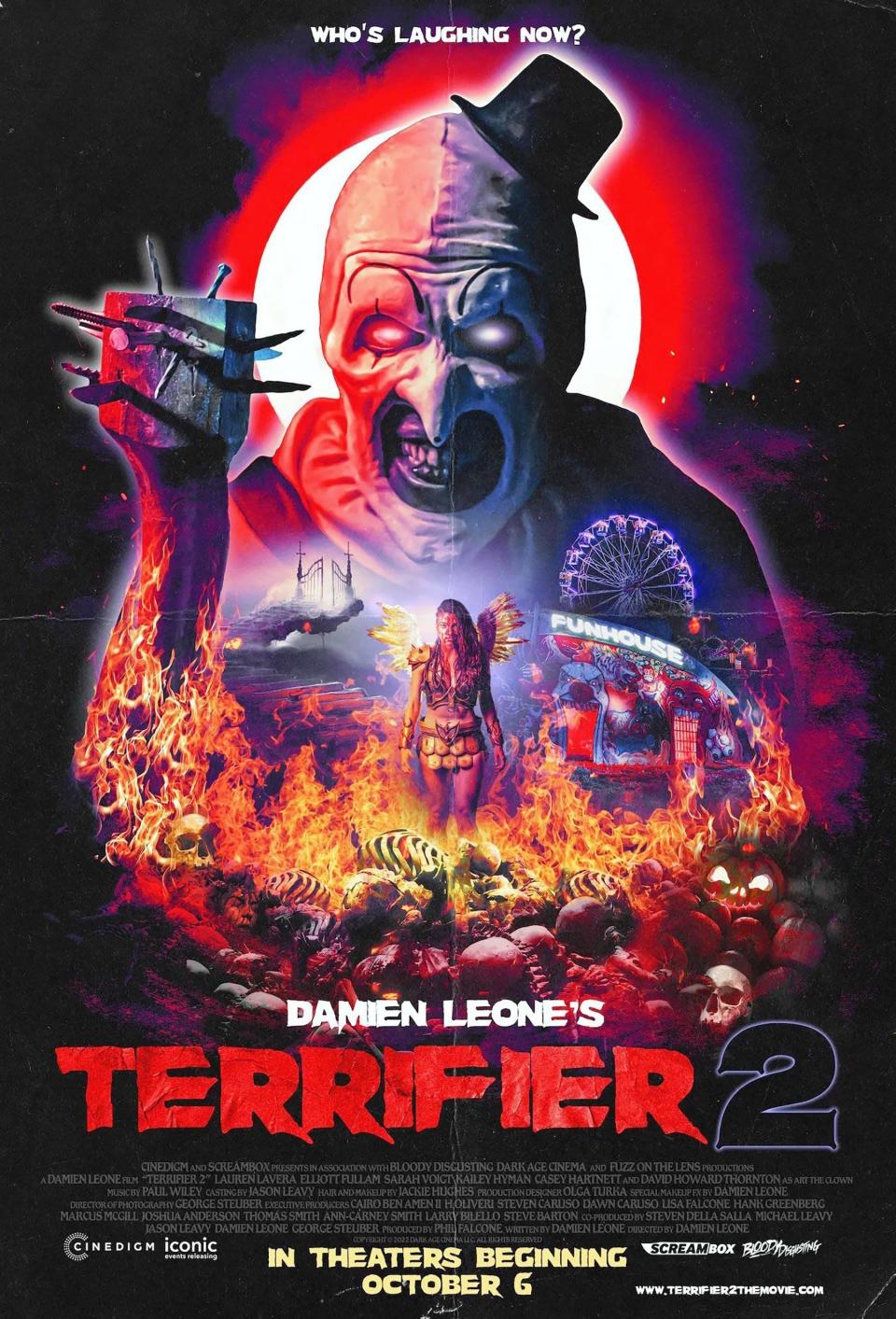 The poster for Terrifier 2