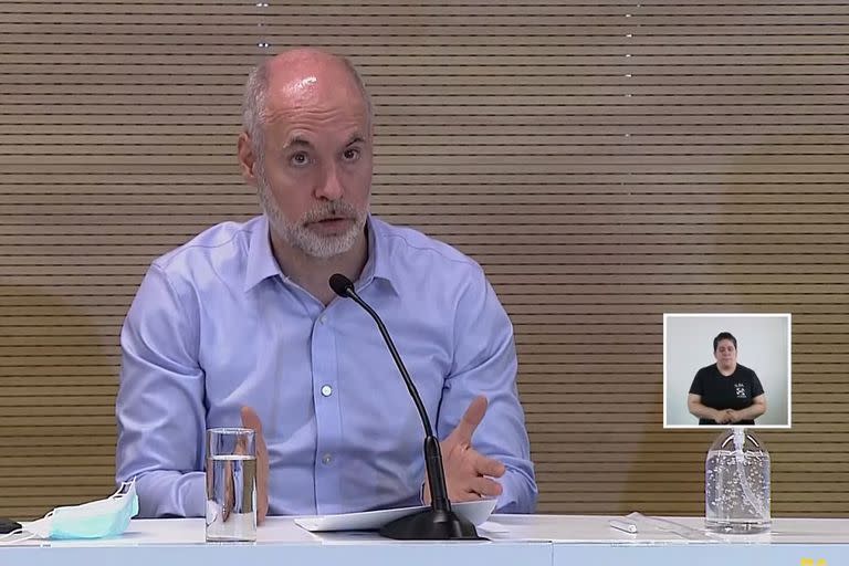 Conferencia de prensa del Jefe de Gobierno de la Ciudad de Buenos Aires, Horacio Rodríguez Larreta.