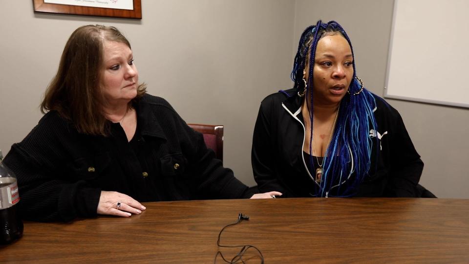 Lynn Maurkiewicz and Nikki Siplin talk about how they met in court and have been there for each other during late night phone calls and grief over their loved ones. Mazurkiewicz's husband, Anthony, was a police officer who was killed by Kelvin Vickers. Vickers had fatally shot two other men the night before, Siplin's son, Richard Collinge, and another man, MyJel Rand. Both sat near each other during the trail and sentencing of Vickers.