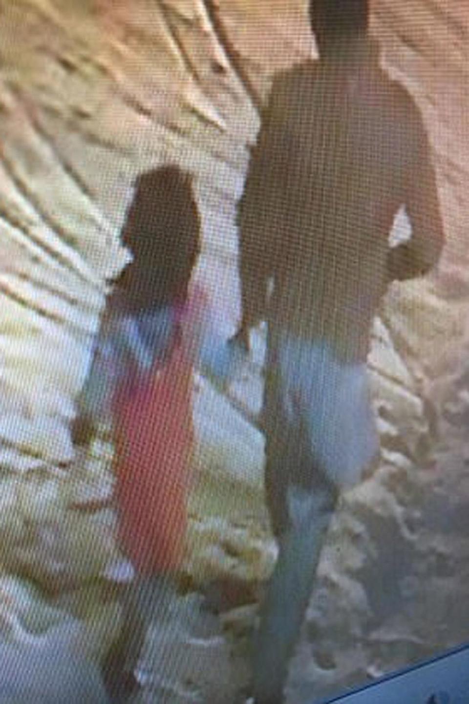 CCTV footage of the day she was abducted showed her walking off calmly with a man identified as her kidnapper.