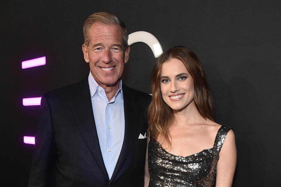 Brian Williams and his daughter Allison Williams at the Los Angeles premiere of 