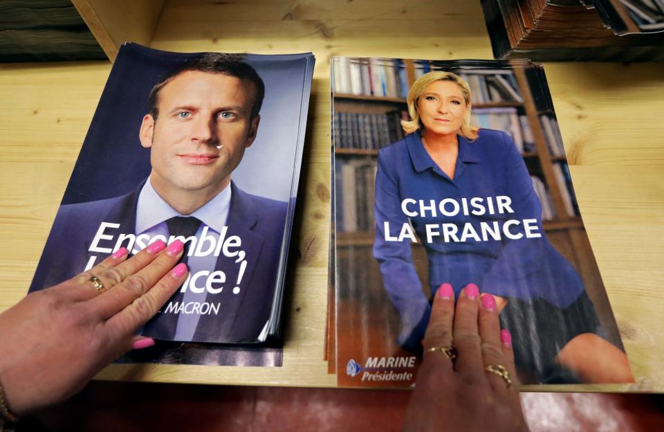 Emmanuel Macron and Marine Le Pen electoral documents