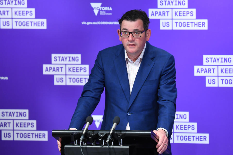 Victorian Premier Daniel Andrews says testing rates need to improve if the state is to exit Stage 4 restrictions. Source: AAP