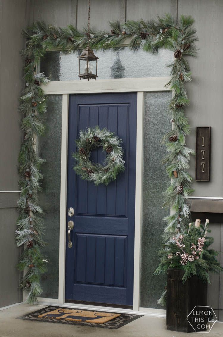 modern entryway christmas door decorations