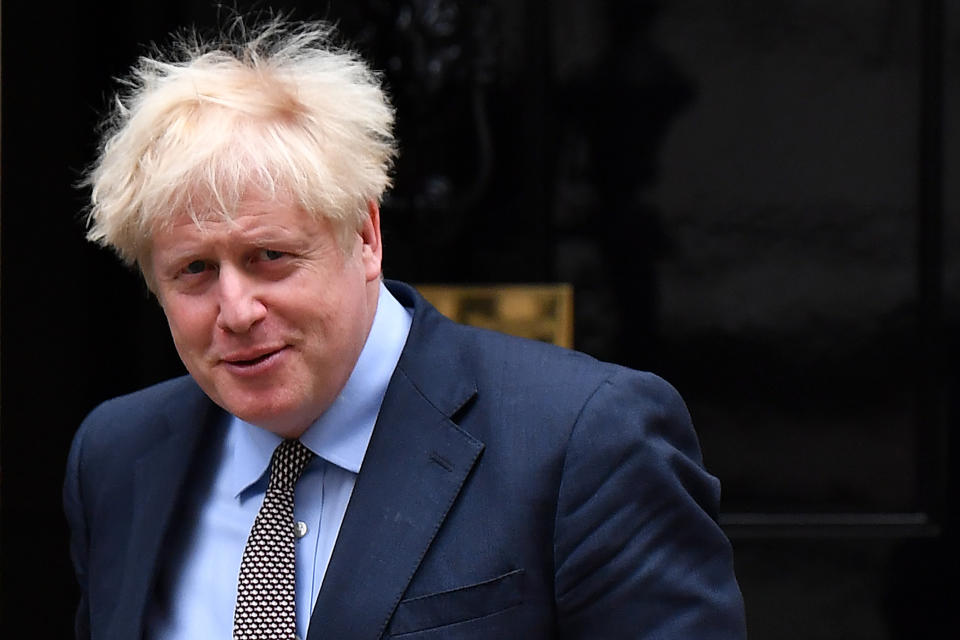 Britain's Prime Minister Boris Johnson leaves 10 Downing Street in central London on September 9, 2020, to attend Prime Minister's Questions (PMQs) at the House of Commons. - Britain readied on Wednesday to intentionally breach its EU divorce treaty with new legislation that critics warned would undermine its global standing and any hopes for an orderly exit out of the world's biggest single market. Johnson's government was to submit a new bill governing the UK's own internal market across its devolved nations, to take effect after the expiry of a transition period out of European Union membership in December. (Photo by Ben STANSALL / AFP) (Photo by BEN STANSALL/AFP via Getty Images)