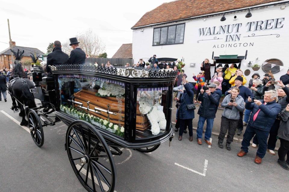 Hundreds of Paul O’Grady’s fans turned out to pay their last respects (Getty Images)