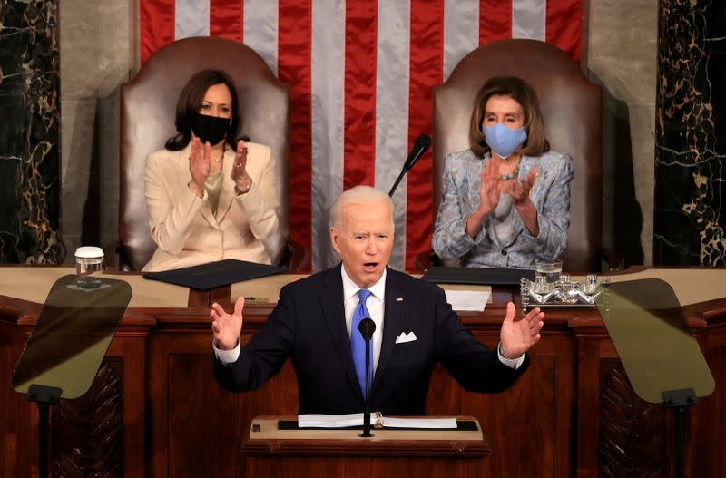 FILE PHOTO: U.S. President Joe Biden's first address to a joint session of the U.S. Congress in Washington