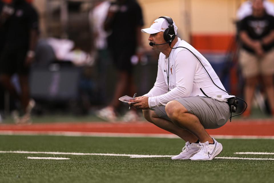 Texas head coach Steve Sarkisian during the Longhorns' spring game in April.