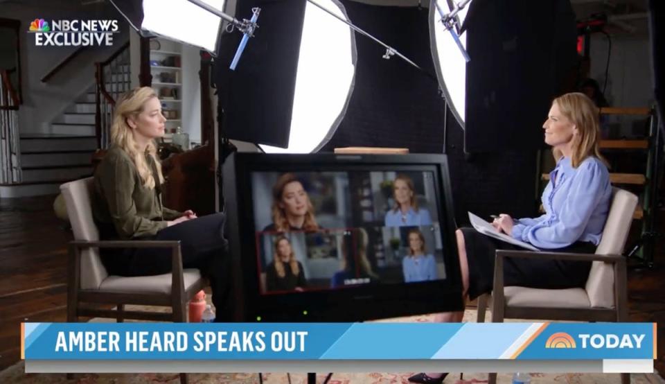 Amber Heard conversa con Savannah Guthrie por primera vez desde que el jurado emitió el veredicto (NBC Today Show)