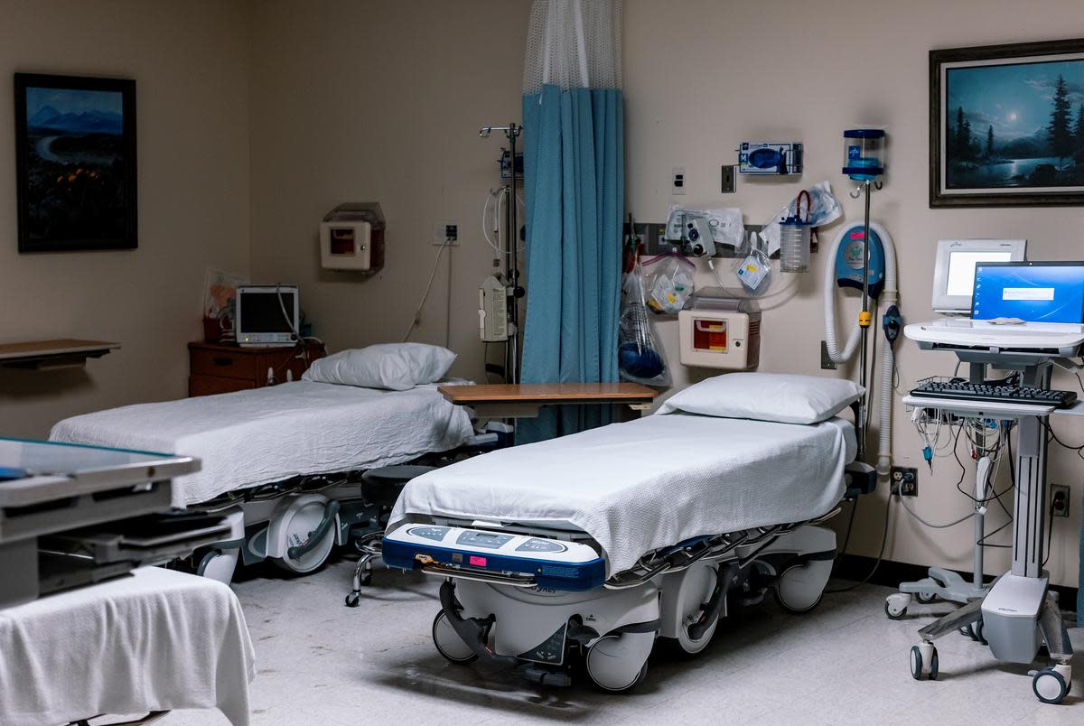 An empty emergency room at Goodall-Witcher Hospital in Clifton on August 3, 2021.