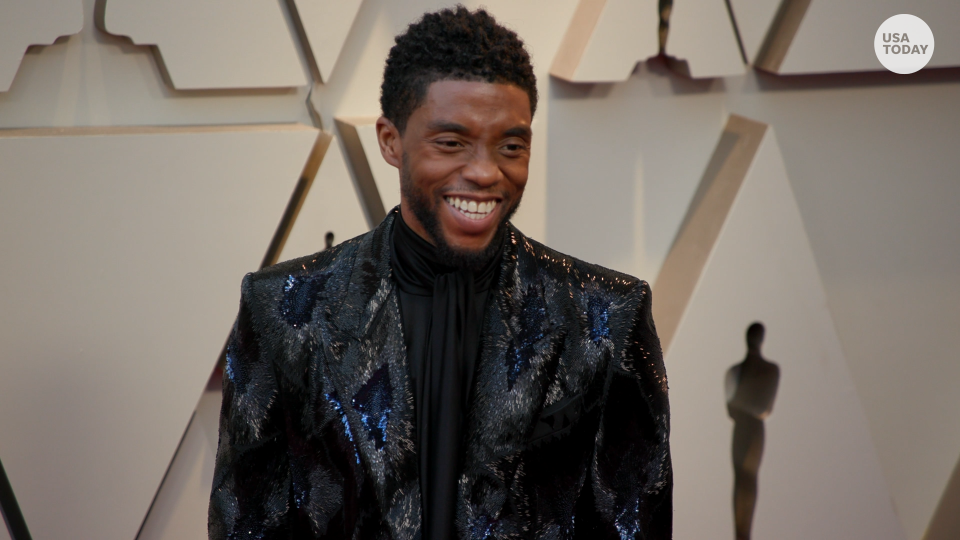 Chadwick Boseman, pictured at the Academy Awards, before his 2020 death from colon cancer at the age of 43.