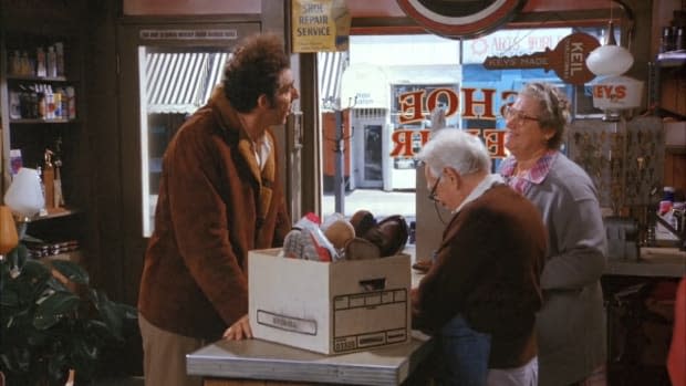 "Seinfeld" Thanksgiving episode "The Mom and Pop Store"<p><a href="https://parade.com/1015716/samuelmurrian/best-movies-on-netflix/" rel="nofollow noopener" target="_blank" data-ylk="slk:Netflix;elm:context_link;itc:0;sec:content-canvas" class="link ">Netflix</a></p>