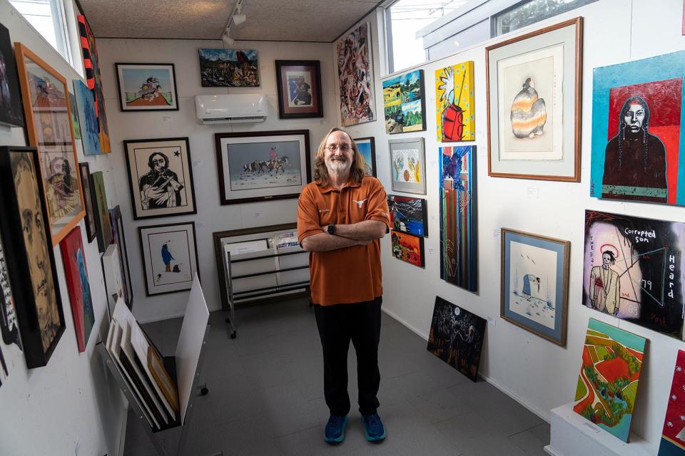 WYLD Gallery owner Ray Donley, seen here on Dec. 7, opened his gallery after he retired. He already had a personal collection of work by Native American artists and decided to dedicate his gallery to Indigenous artists.