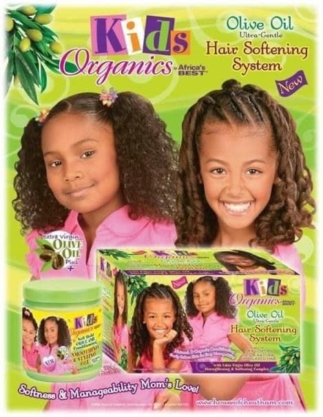Alexis Davis, right, was scouted while eating at Chuck E. Cheese to be in the ad for Africa's Best Kids Organics Hair Softening System.