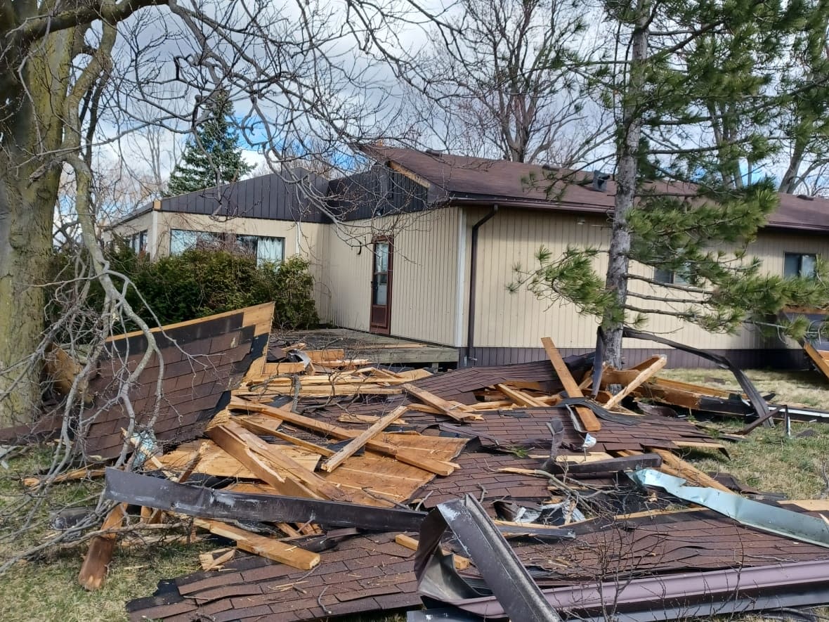 The Northern Tornadoes Project says Canada's first tornado of the year took place in Amherstburg, Ont., on March 16. (Northern Tornadoes Project - image credit)