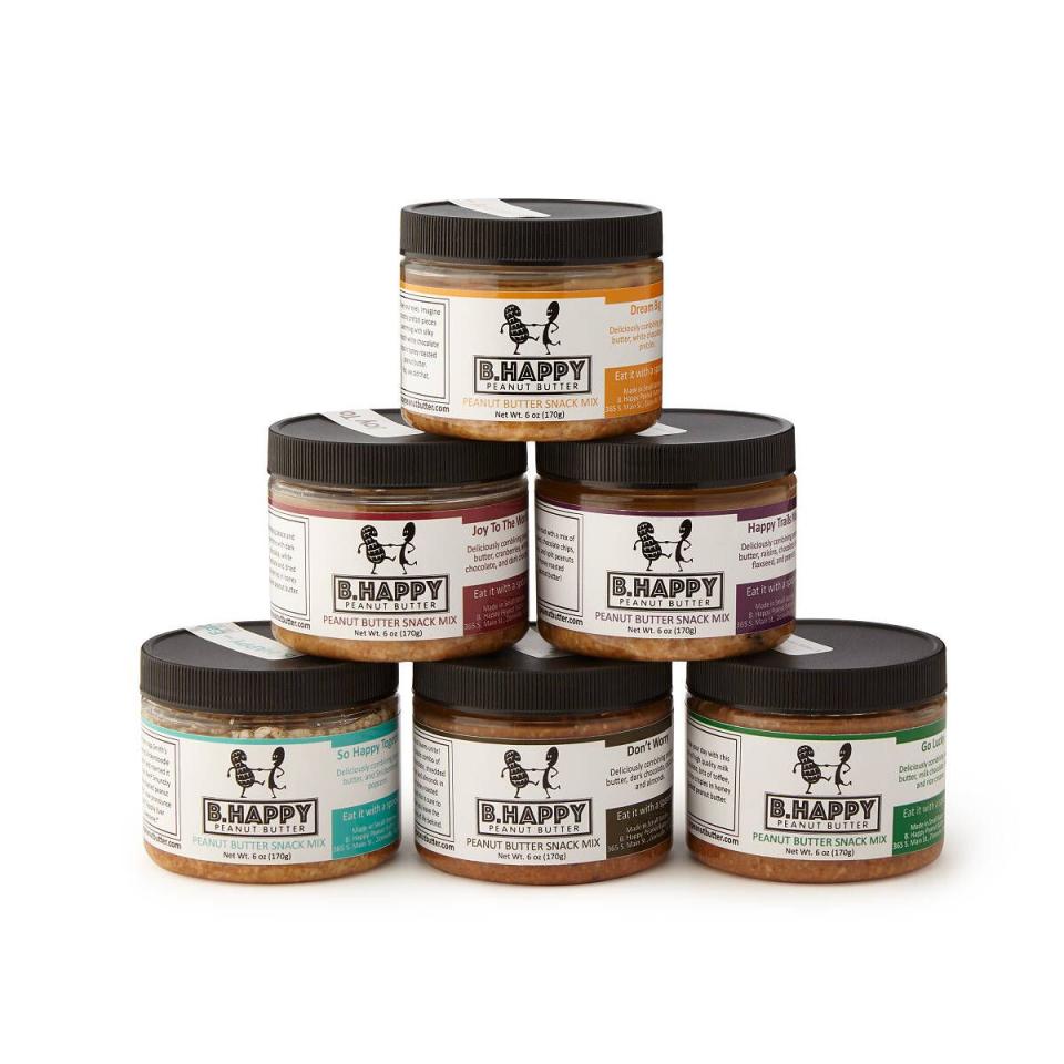 <p><strong>UncommonGoods</strong></p><p>uncommongoods.com</p><p><strong>$40.00</strong></p><p>Peanut butter-loving couples will go nuts (sorry, had to) over this sampler set containing 6 different sweet and salty editions. It'll be a shared experience of savoring and critiquing each as well. </p>