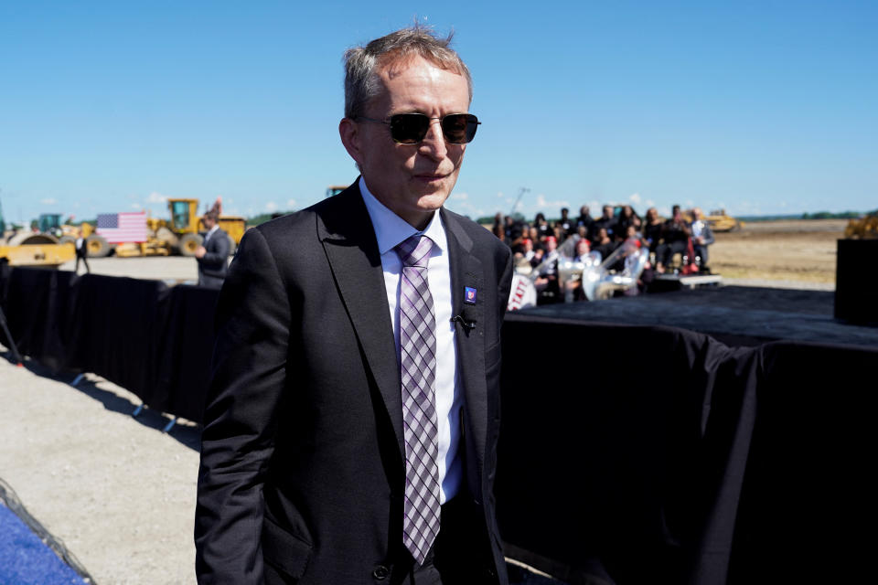 Intel CEO Pat Gelsinger attends the groundbreaking of the new Intel semiconductor manufacturing facility in New Albany, Ohio, U.S., September 9, 2022. REUTERS/Joshua Roberts