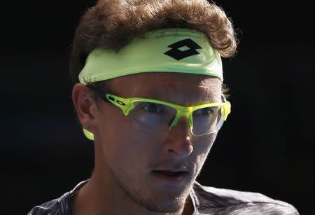 Tennis - Australian Open - Melbourne Park, Melbourne, Australia - 19/1/17 Uzbekistan's Denis Istomin looks on during his Men's singles second round match against Serbia's Novak Djokovic. REUTERS/Jason Reed