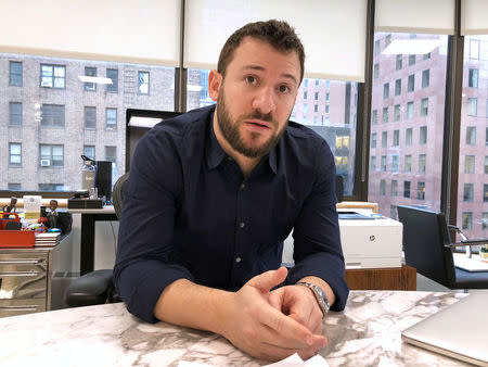 Jonathan Iger, chief executive of the William Kaufman Organization, is interviewed at the firm's office in New York City, U.S. March 13, 2018. Picture taken March 13, 2018 REUTERS/Herbert Lash