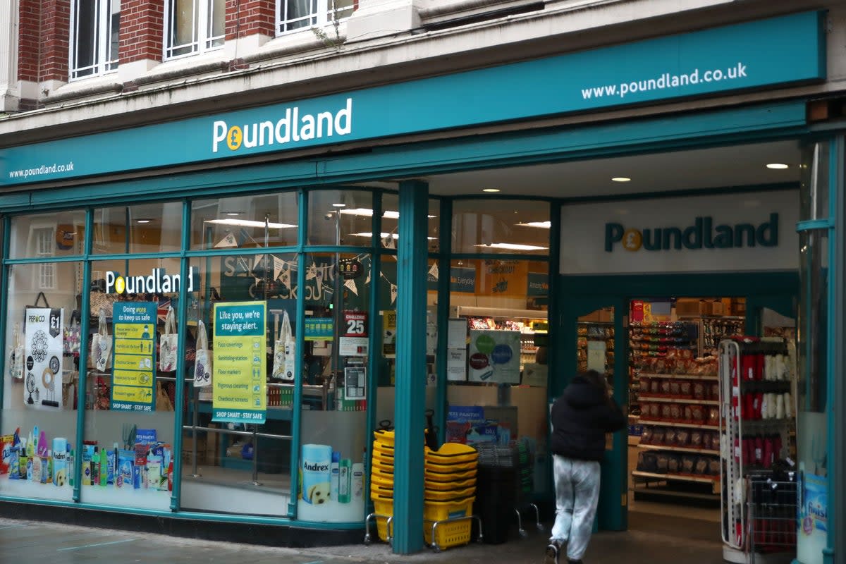 Poundland agreed to buy up to 71 Wilko shops last September (Tim Goode / PA)