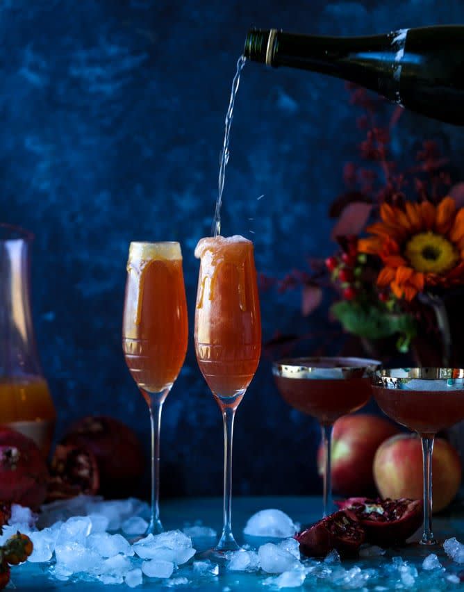 cider mimosa halloween cocktail