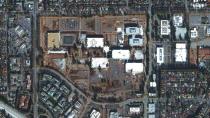 A December 29, 2013 satellite view of the construction site of Apple headquarters in Cupertino, California