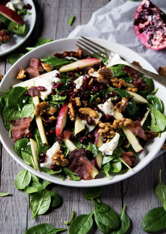 <p>Inside the Rustic Kitchen</p><p>A flavor-packed salad made with baby spinach, red apple, creamy Gorgonzola cheese and candied walnuts that are crunchy, sweet and spicy. </p><p><strong>Get the recipe: <a href="https://www.insidetherustickitchen.com/winter-salad/" rel="nofollow noopener" target="_blank" data-ylk="slk:Spinach, Apple, Gorgonzola and Candied Walnuts;elm:context_link;itc:0;sec:content-canvas" class="link ">Spinach, Apple, Gorgonzola and Candied Walnuts</a></strong></p>