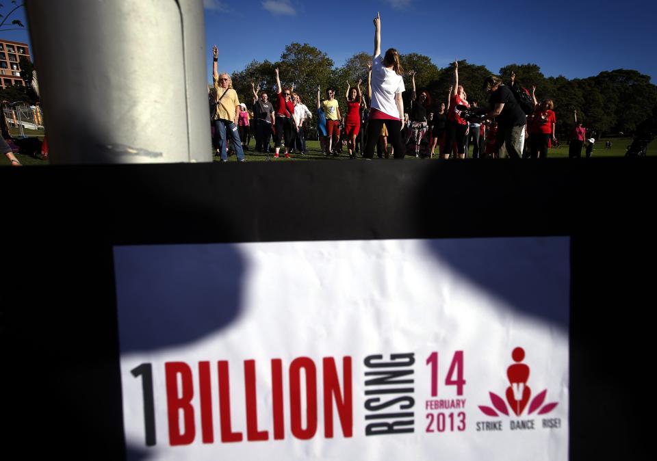 Australian Prime Minister Julia Gillard pledged her support for the movement and 2000 people joined a flashmob in Melbourne. A group of women and men dance at a park in central Sydney (Reuters)