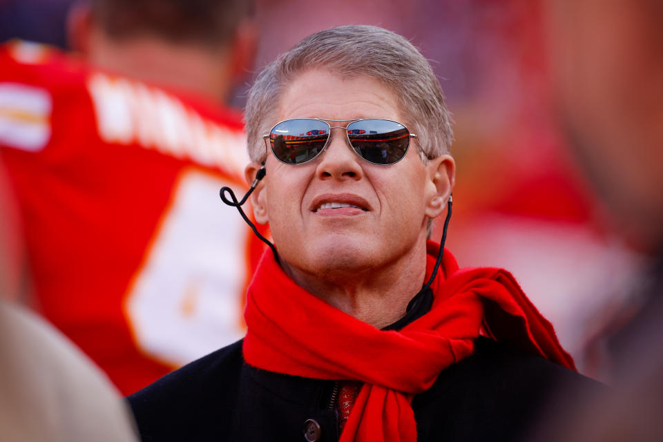 Chiefs CEO Clark Hunt discussed the team's poor grades in a recent NFLPA poll. (Photo by David Eulitt/Getty Images)