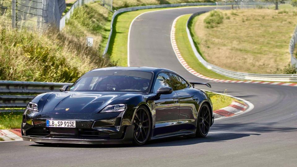 The Porsche Taycan Just Smoked the Tesla Model S Plaid's Nurburgring EV Lap Record photo