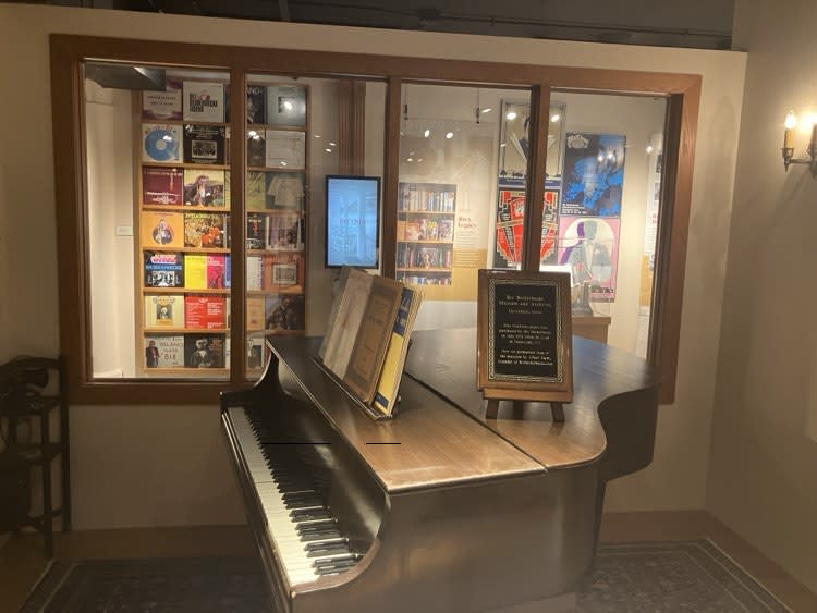 The 1931 piano Bix had in his Sunnyside, Queens apartment in New York City, in the Davenport museum (photo by Jonathan Turner).