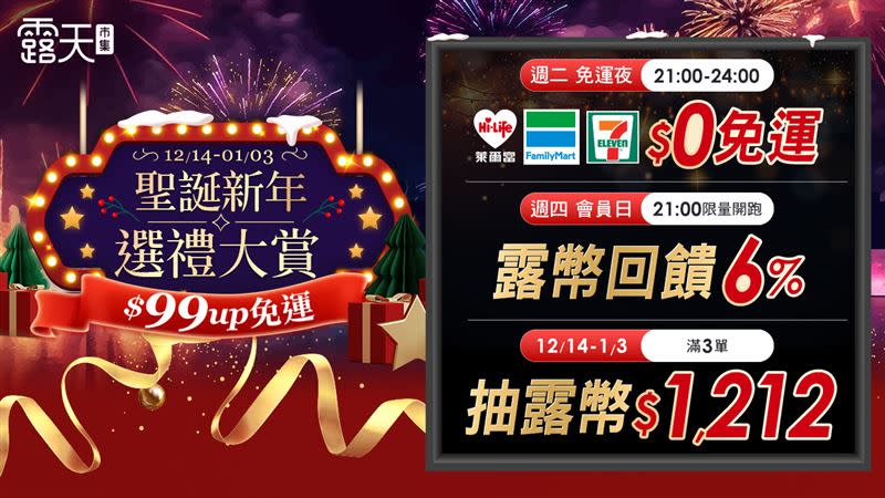 露天市集推出「聖誕新年選禮大賞」活動。（圖／品牌業者提供）