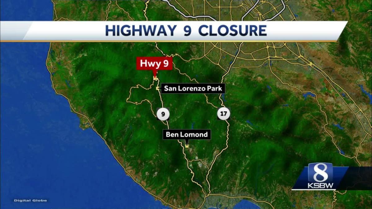 Highway 9 closed in Santa Cruz County due to storm damage