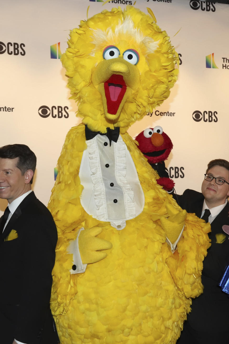 Sesame Street's Big Bird and Elmo attend the 42nd Annual Kennedy Center Honors at The Kennedy Center on Sunday, Dec. 8, 2019, in Washington. (Photo by Greg Allen/Invision/AP)