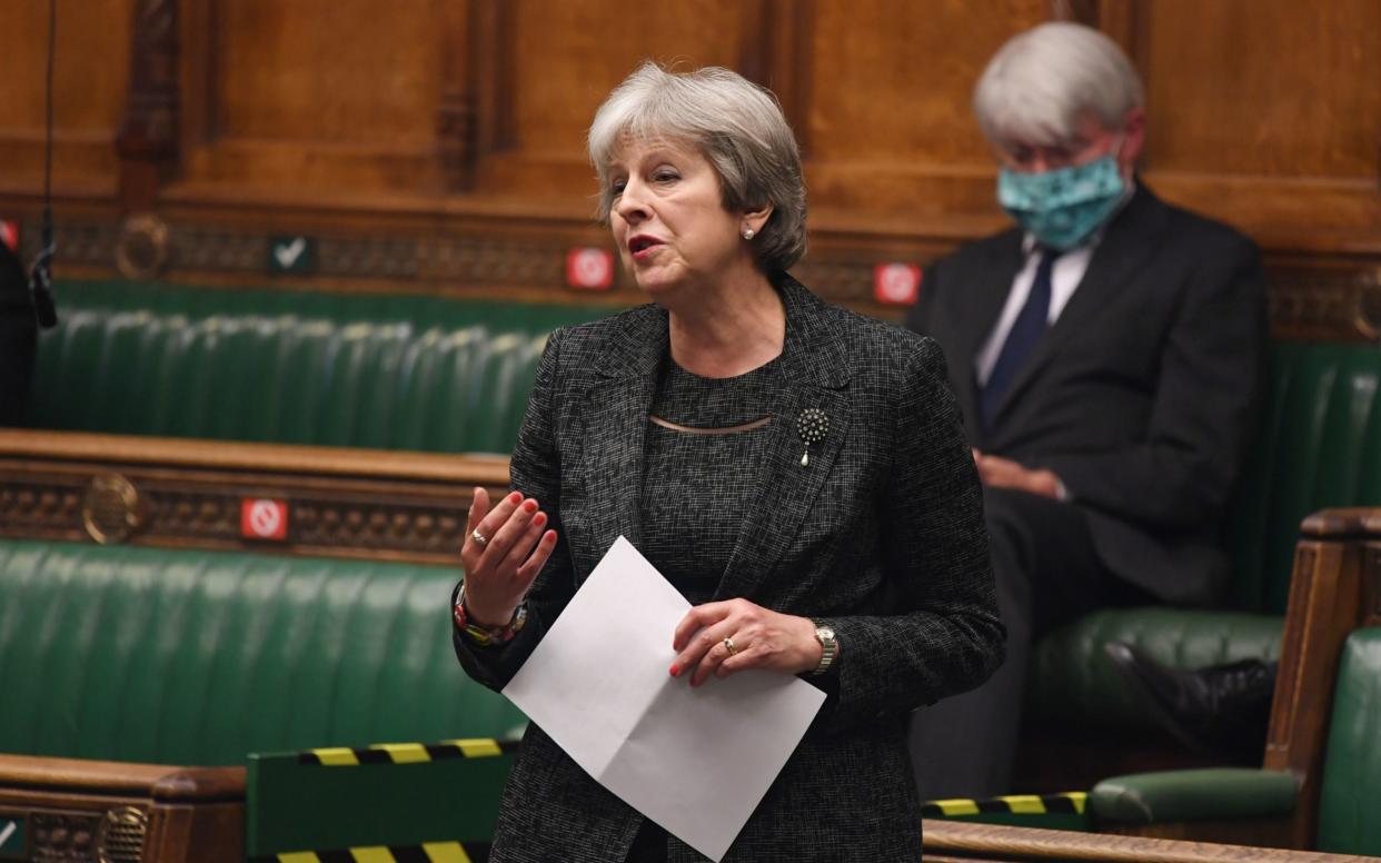 Theresa May speaking in the House of Commons - Jessica Taylor/PA