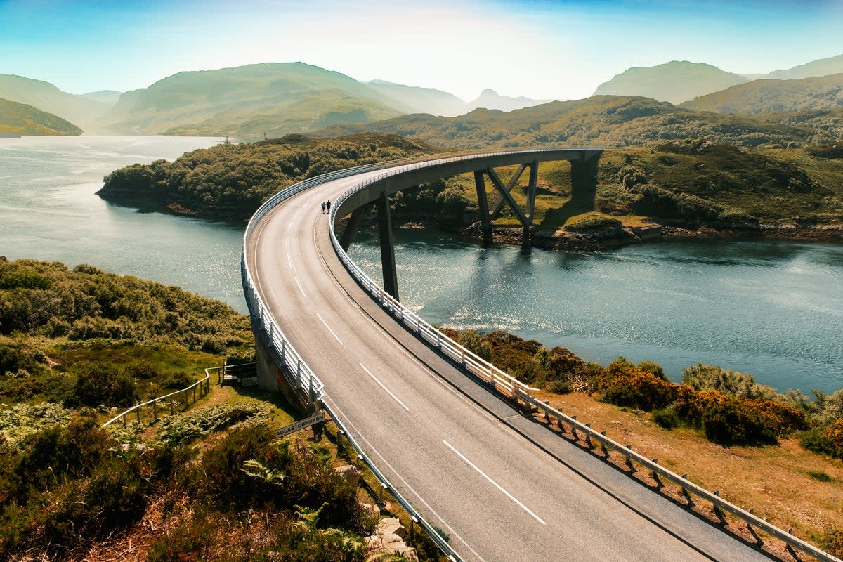 Kylesku Bridge along the NC500 in Northern Scotland (Getty Images)