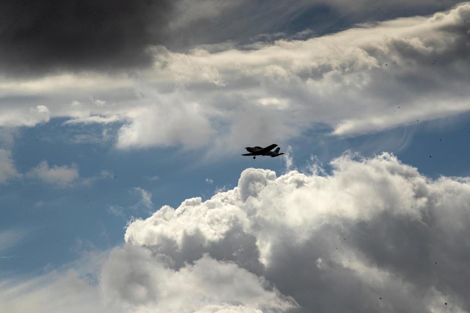 A small aircraft takes off from Lakeland Linder International Airport, home of the Aerospace Center for Excellence, a nonprofit that offers a variety of facilities and experiences in support of aviation education.