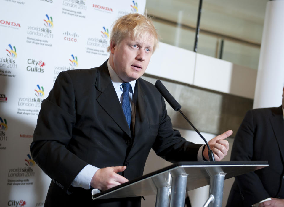 Mayor of London Boris Johnson speaking at the Launch of WorldSkills London 2011 � Have a Go, at City Hall in central London. The WorldSkills skills competition will take place at ExCeL London between October 5-8 2011.