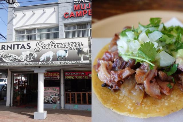 Cuerito y buche de “Carnitas Sahuayo” en Rosarito restan puntos por estar  “sumamente salados”