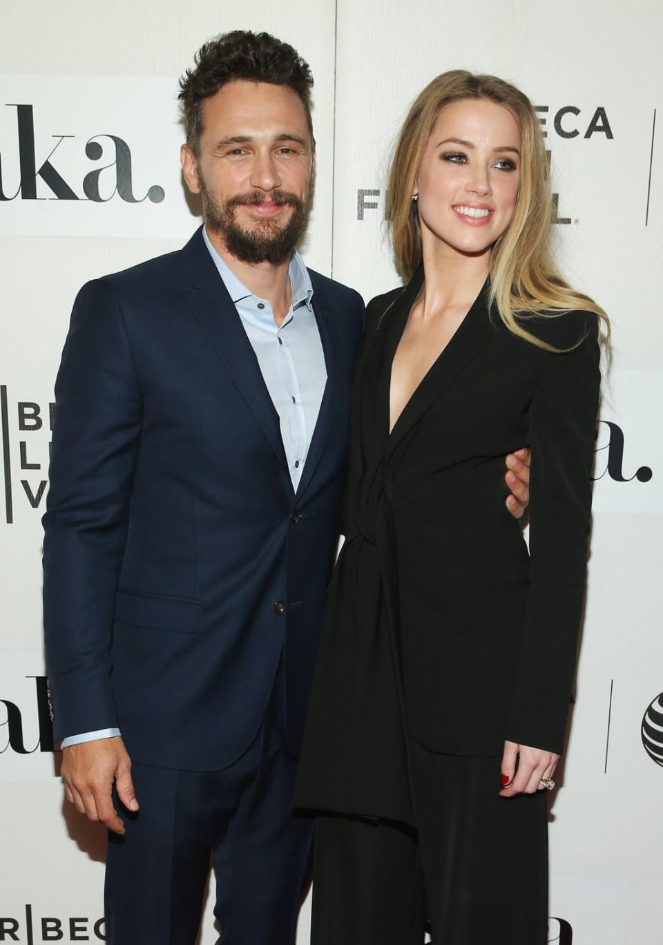 James Franco y Amber Heard durante la premier de ‘The Adderall Diaries’ en 2015 (Jemal Countess/Getty Images for the 2015 Tribeca Film Festival)