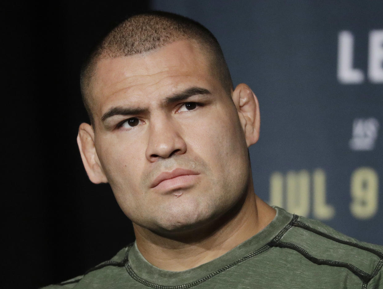 Former UFC heavyweight champion Cain Velasquez was granted bail after spending the last eight months in jail. (AP Photo/John Locher)