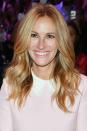 <p>Although Julia Roberts has done a lot of experimenting with her hair over the years, she has stuck to a flattering golden-blonde <a href="http://www.goodhousekeeping.com/beauty/hair/g3279/balayage-hair-color/" rel="nofollow noopener" target="_blank" data-ylk="slk:balayage;elm:context_link;itc:0;sec:content-canvas" class="link ">balayage</a> with loose waves more recently. </p>