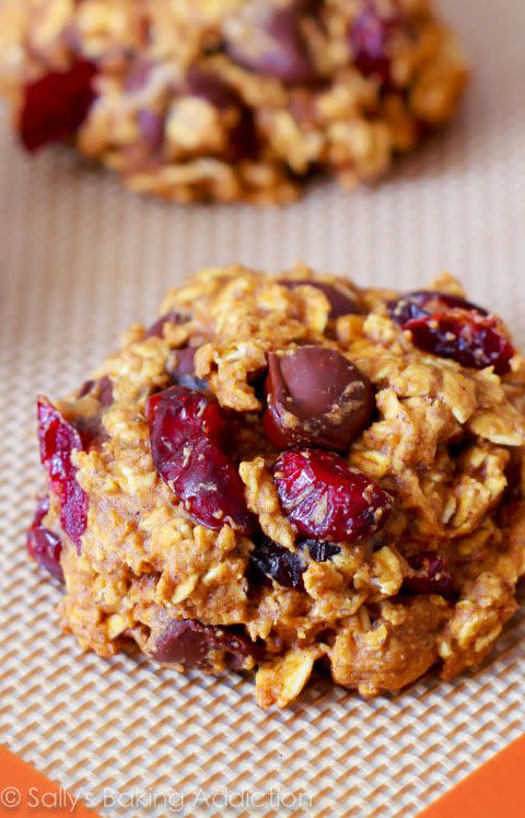 Pumpkin Chocolate Chip Cranberry Oatmeal Cookies