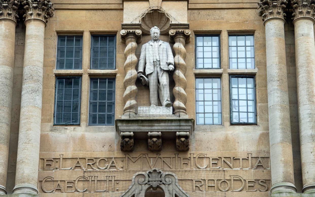 Campaigners want the statue of Cecil Rhodes removed from Oriel College - JULIAN SIMMONDS