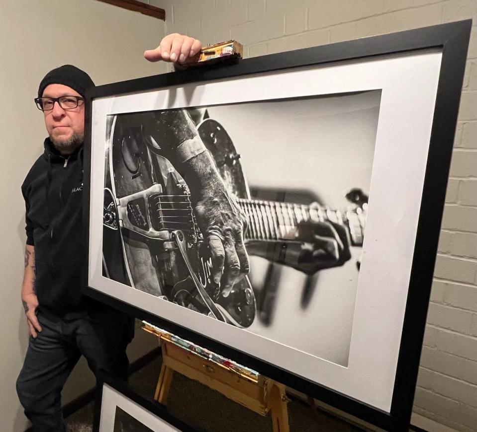 Former rock band musician Josh Harris now specializes in black-and-white photography, including concerts and street imagery.