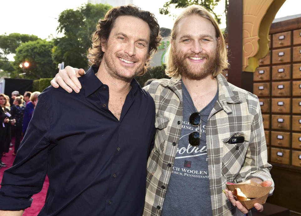 Oliver Hudson (L) and Wyatt Russell arrive at the Premiere of Netflix's "The Christmas Chronicles"