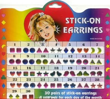 Stick-on earrings