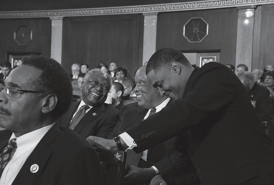 Clyburn’s friends Cedric Richmond, right, and Bennie Thompson, second from right, serve in key positions<span class="copyright">Courtesy the Office of Majority Whip James E. Clyburn</span>