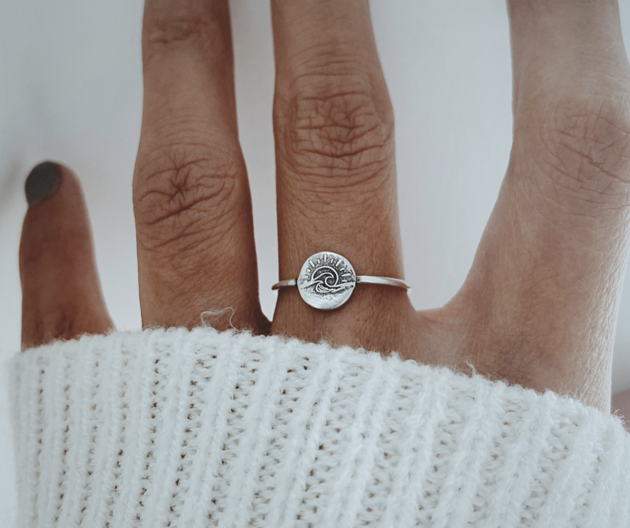 Dainty Wave and Sun Ring Simple Wave Ring Silver Ocean Ring image 0 Dainty Wave and Sun Ring Simple Wave Ring Silver Ocean Ring image 1 Dainty Wave and Sun Ring Simple Wave Ring Silver Ocean Ring image 2 Dainty Wave and Sun Ring Simple Wave Ring Silver