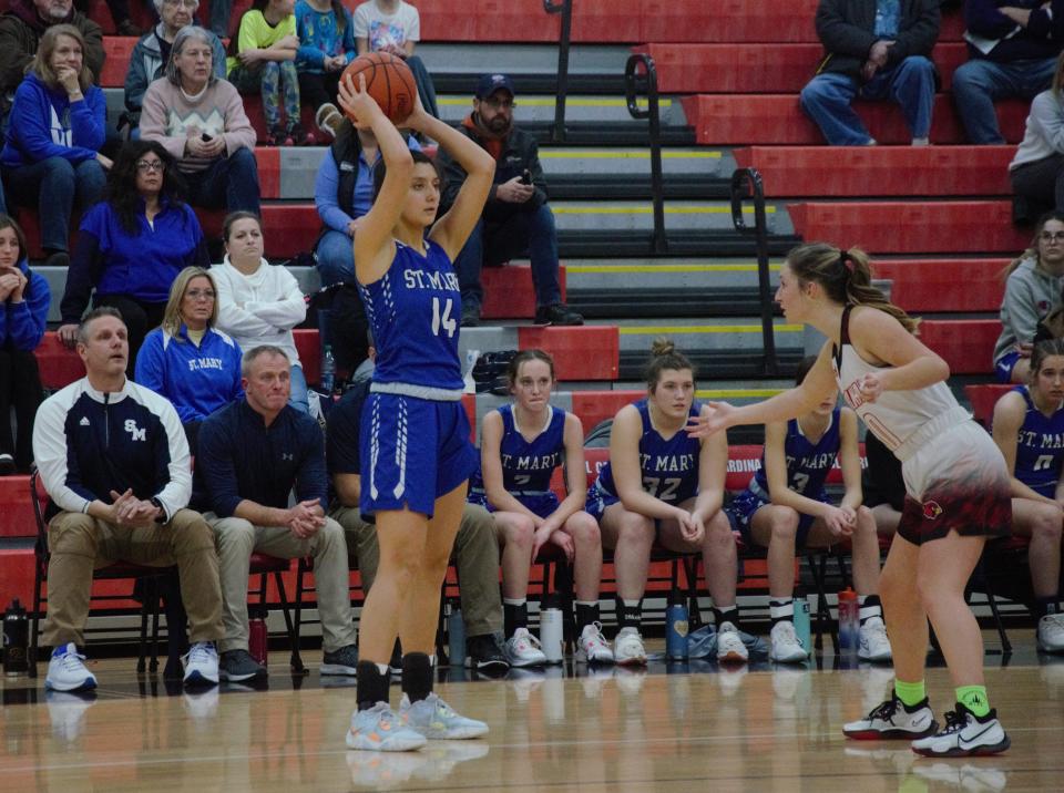 Ava Schultz scored 15 points in the win over Inland Lakes on Tuesday.